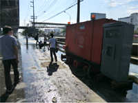 Flood drain by pumps near Don Mueang Airport